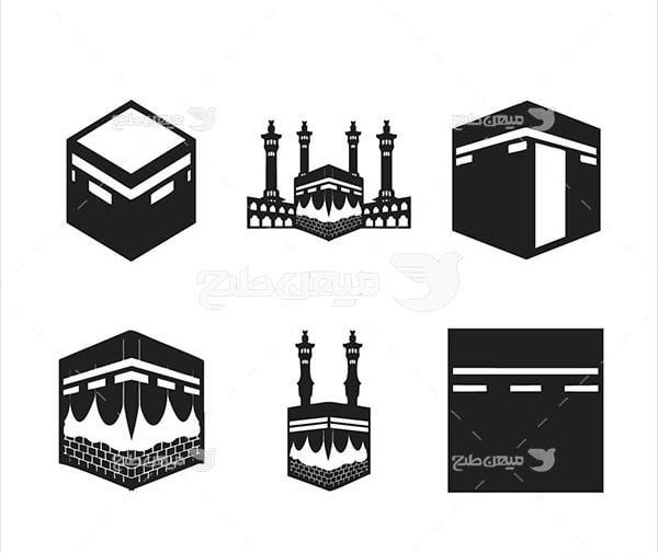 عکس سیاه قلم کعبه