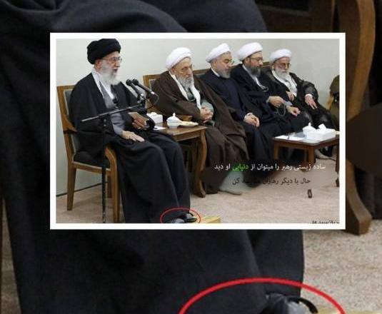 عکس دمپایی پاره رهبر