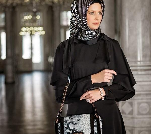 عکس روسری سفید مشکی