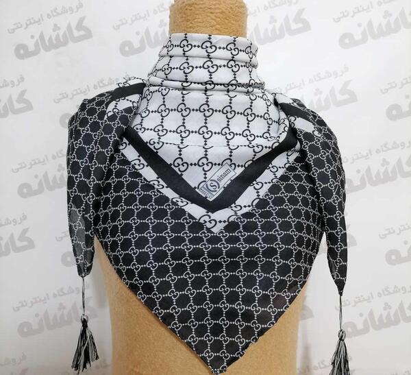 عکس روسری سفید مشکی