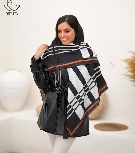 عکس روسری سفید مشکی