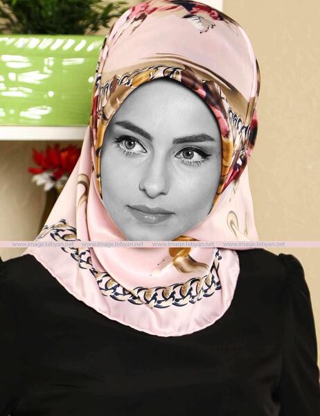 عکس روسری سفید مشکی