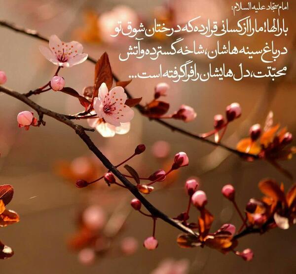 عکس نوشته حدیث امام سجاد