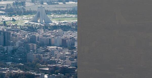 عکس آلودگی هوای تهران