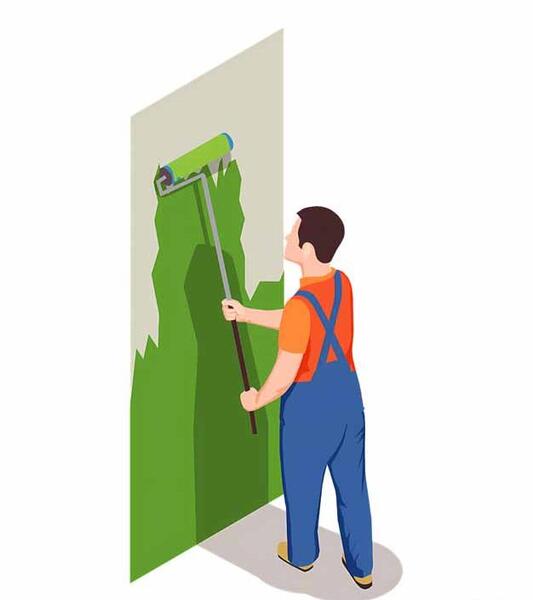 عکس ابزار نقاشی ساختمان