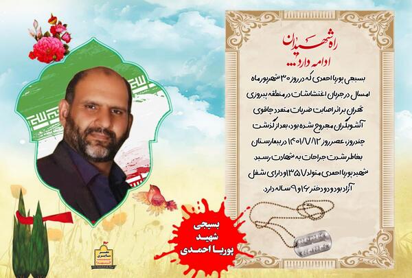 عکس شهید پوریا احمدی