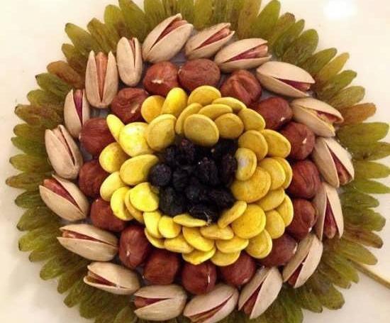 عکس ایده تزیین آجیل یلدا