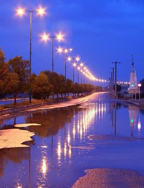 عکس باران در شب
