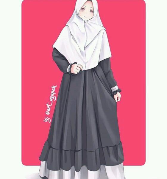 عکس انیمه با حجاب