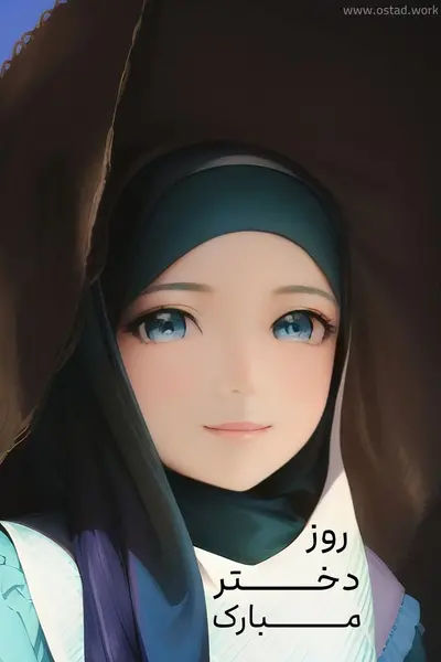 عکس انیمه با حجاب
