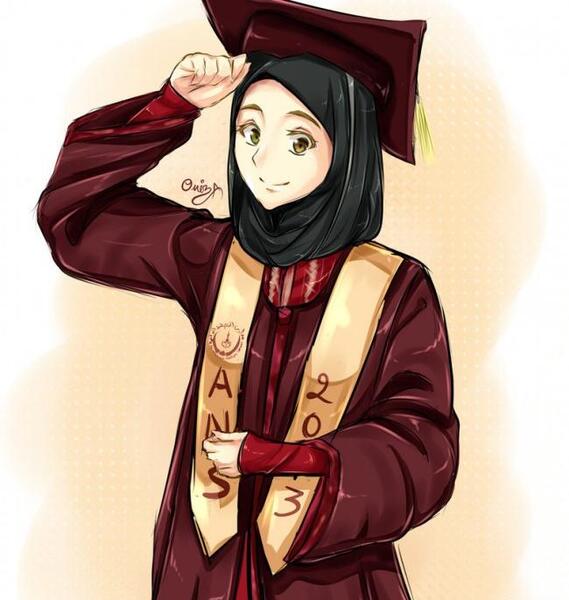 عکس انیمه با حجاب