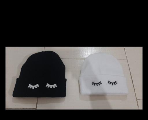 عکس کلاه زمستانی دخترانه طرح چشم