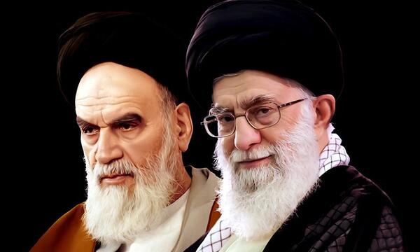 عکس آیت الله خامنه ای زمینه مشکی