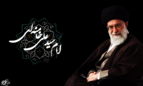 عکس آیت الله خامنه ای زمینه مشکی