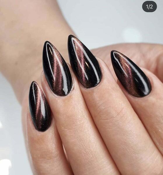 عکس مدل ژليش ناخن كوتاه