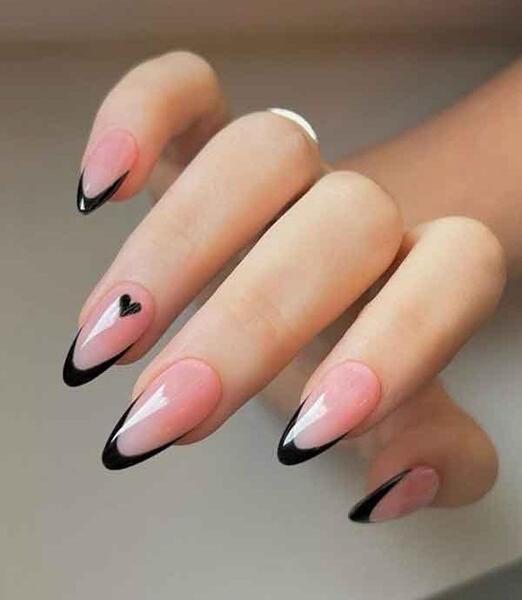 عکس طراحی ناخن با لاک نارنجی
