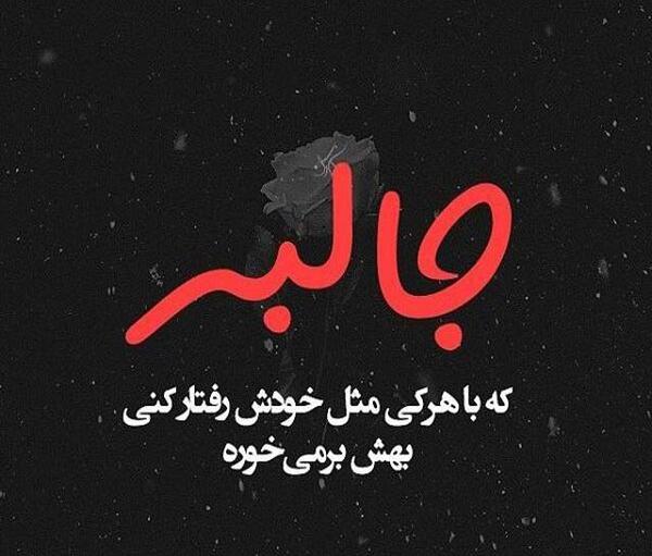 عکس نوشته با بعضیا باید مثل خودشون رفتار کرد