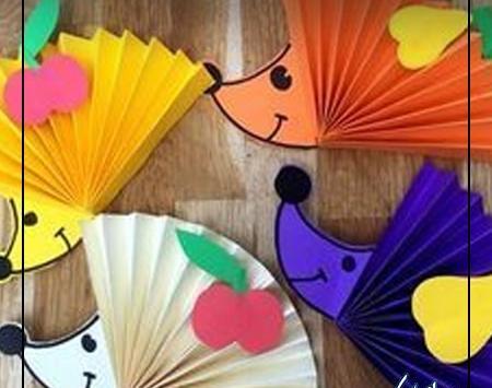 عکس جوجه تیغی با کاغذ رنگی