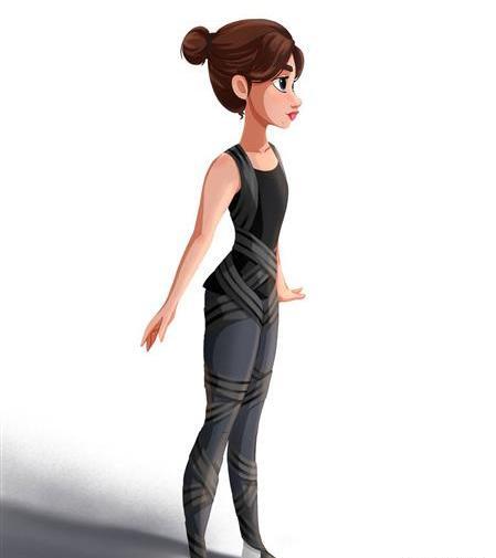 عکس نقاشی دختر نیم رخ