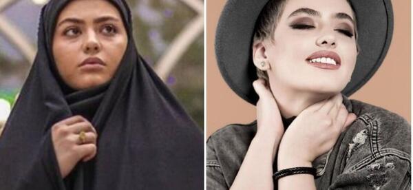 عکس ریحانه پارسا و پویان مختاری در استخر
