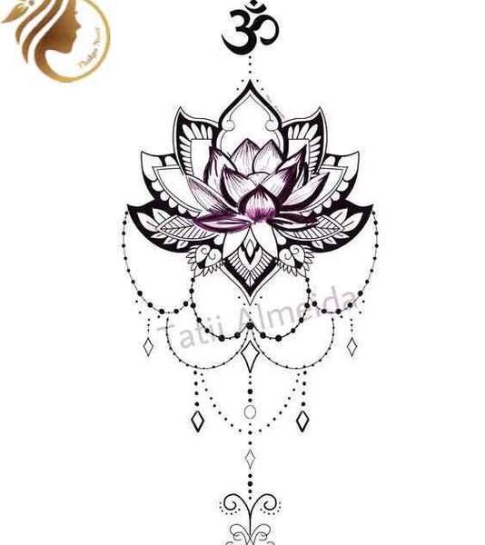 عکس طرح تاتو دخترانه گودی کمر