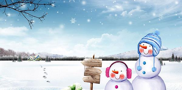 عکس آدم برفی رمانتیک