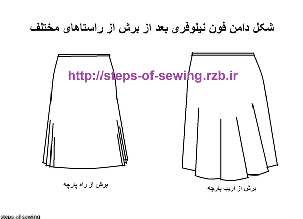 عکس دامن فون نیلوفری