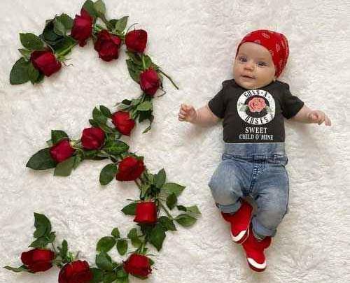 عکس ایده ماهگرد نوزاد با پوشک