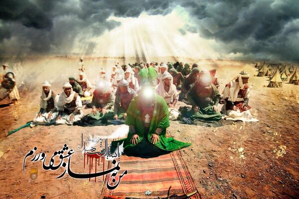 عکس امام حسین و همسرش