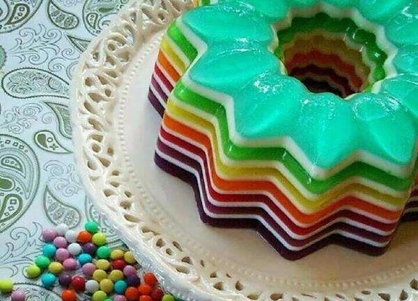 عکس ژله با گل طبیعی