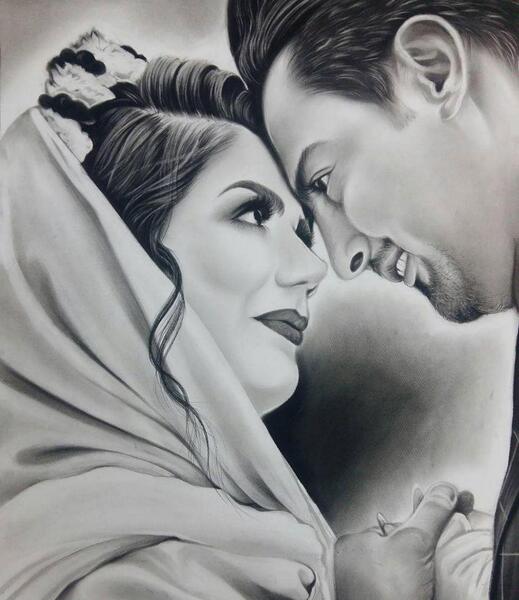 عکس پس زمینه نقاشی سیاه قلم