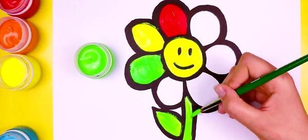 عکس نقاشی زیبا رنگ شده