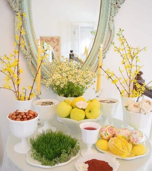 عکس ایده برای آینه سفره هفت سین