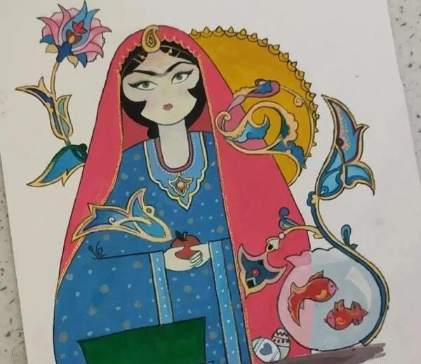 عکس نقاشی ساده و زیبا برای عید نوروز