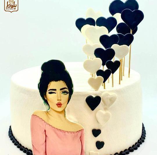 عکس کیک تولد دخترانه تک