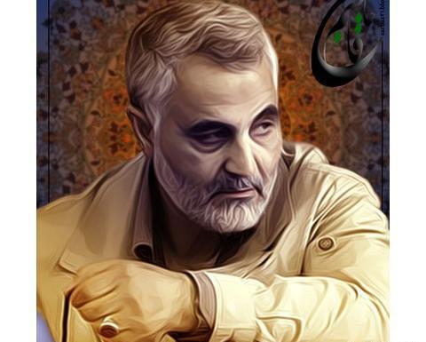 عکس قاسم سلیمانی با نوشته