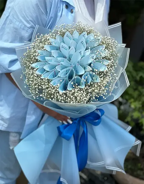 عکس دسته گل عروس ابی