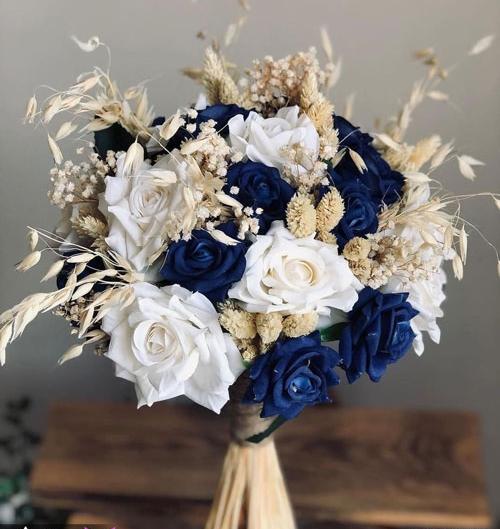عکس دسته گل عروس ابی