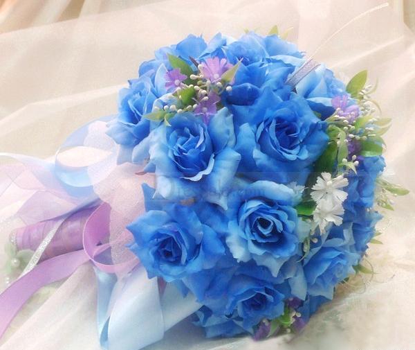عکس دسته گل عروس ابی