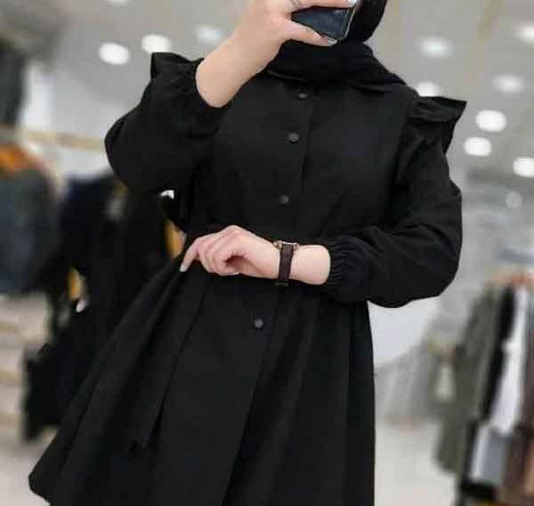عکس مدل مانتو ابروبادی رنگ مشکی