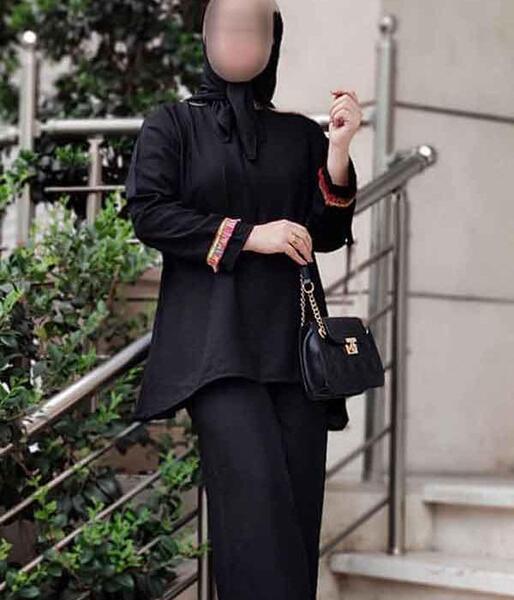 عکس مدل مانتو ابروبادی رنگ مشکی