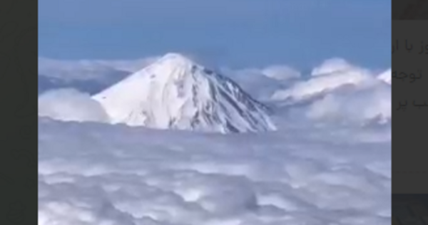 عکس هوایی قله دماوند