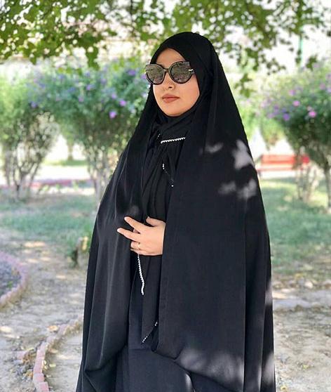عکس دختر چادری با عینک افتابی