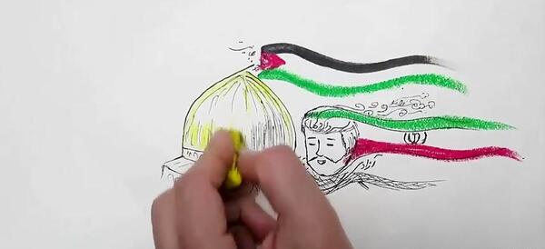 عکس نقاشی ساده ی سردار سلیمانی
