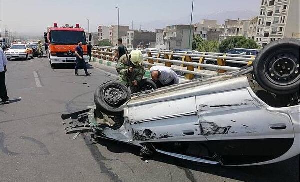عکس موتور تصادف کرده