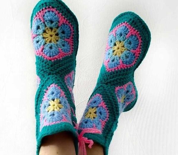 عکس بوت بافتنی