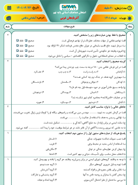 عکس کتاب آمادگی دفاعی نهم