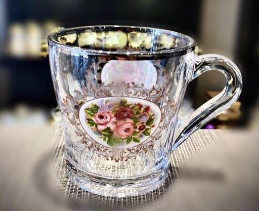 عکس گل رز فنجان