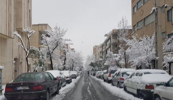 عکس برف در تهران