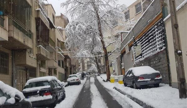 عکس برف در تهران